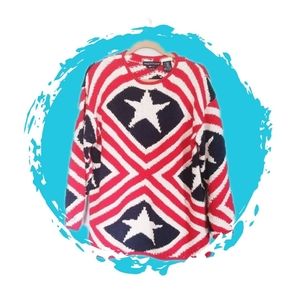 Eagle's Eye Star Spangled Hand Knit Sweater